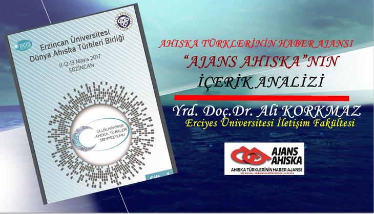 AJANS AHISKA SEMPOZYUM BİLDİRİSİ OLARAK SUNULDU....