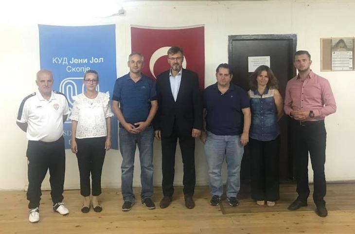 Halit Habip Oğlu visits Macedonian Turks in Skopje